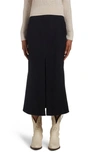 Golden Goose Journey Wool Gabardine Midi Skirt In Black