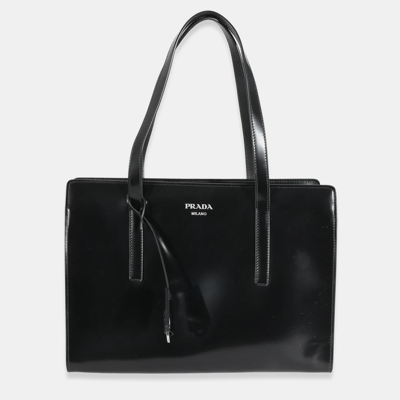 Pre-owned Prada Black Spazzolato Medium Re-edition 1995 Bag