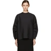 VICTORIA BECKHAM Black Sleeve Pleat Blouse