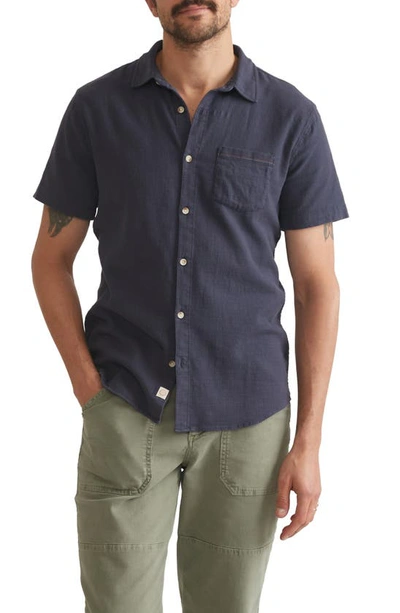 MARINE LAYER CLASSIC SELVAGE STRETCH SHORT SLEEVE BUTTON-UP SHIRT