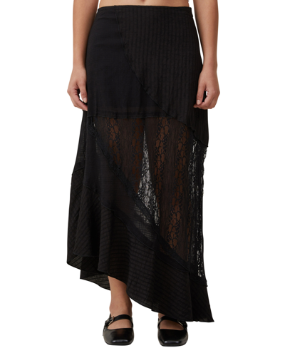 Cotton On Women's Millie Asymmetrical Maxi Skirt In Black