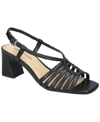 Easy Street Women's Sicilia Buckle Slingback Block Heel Sandals In Black