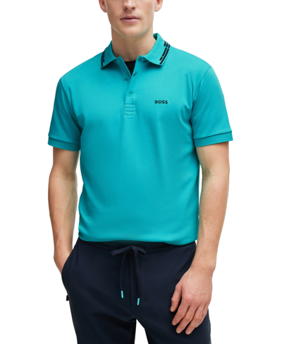 Hugo Boss Boss By  Men's Slim-fit Polo Shirt In Open Green
