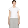 ALEXANDER WANG T White Cap Sleeve Fitted Bodysuit