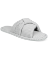 CHARTER CLUB WOMEN'S TEXTURED KNOT-TOP SLIPPERS, CREATED FOR MACY'S
