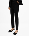 Mango Straight Leg Pants In Black