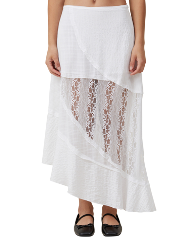 Cotton On Women's Millie Asymmetrical Maxi Skirt In White