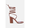 LONDON RAG HIGH CULT STRAPPY TIE-UP BLOCK HEELS SANDALS