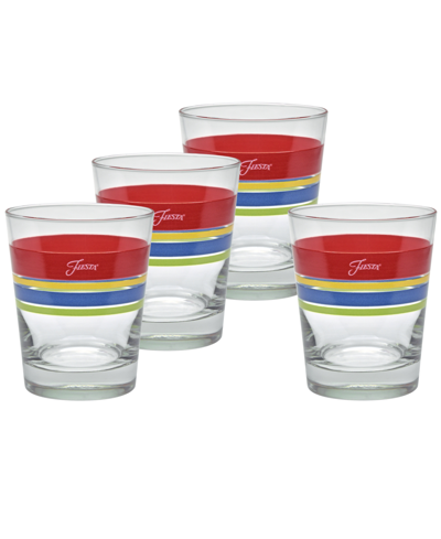 Fiesta Bright Edgeline 15-ounce Dof Double Old Fashioned Glass, Set Of 4 In Multi