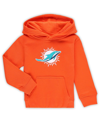 Outerstuff Toddler Boys And Girls Orange Miami Dolphins Logo Pullover Hoodie In Orange
