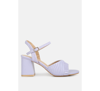 London Rag Nicholas Pleated Strap Block Heel Sandals In Lilac