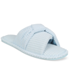 CHARTER CLUB WOMEN'S TEXTURED KNOT-TOP SLIPPERS, CREATED FOR MACY'S