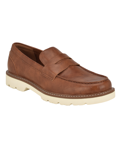 Tommy Hilfiger Men's Tabaro Slip-on Fashion Loafers In Cognac