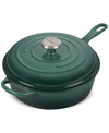 Le Creuset Cast Iron 3.75 Quart Signature Cassadou In Artichaut