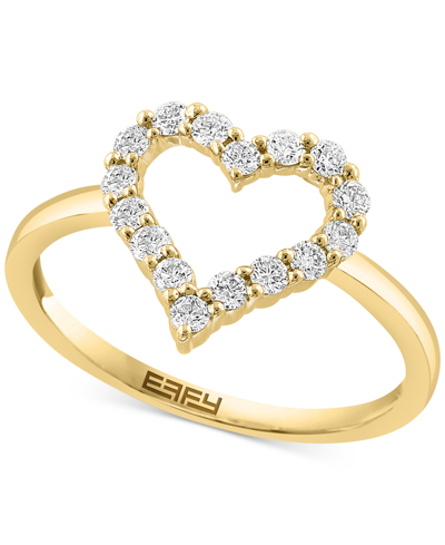 Effy Collection Effy Diamond Open Heart Ring (3/8 Ct. T.w.) In 14k Gold