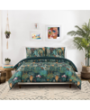 Justina Blakeney Phoenix Cotton Sateen Duvet Cover Sets In Green