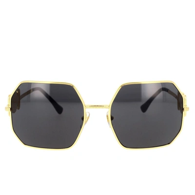 Versace Eyewear Oversized Frame Sunglasses In Gold