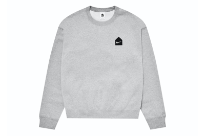 Pre-owned Nike X Dsm Fleece Crewneck Sweatshirt Dark Grey