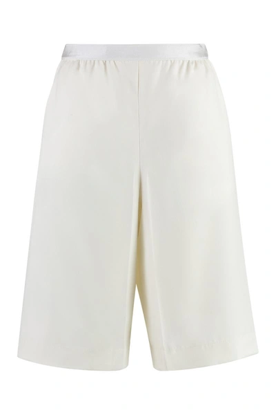 Agnona Wool Shorts In Ivory