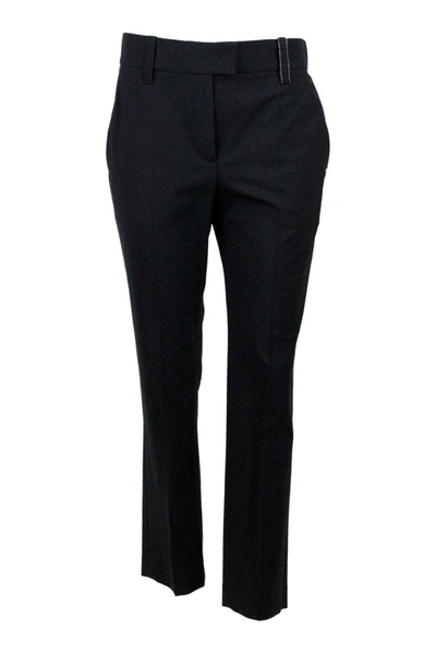 Brunello Cucinelli Tailored Cropped Trousers In Grey