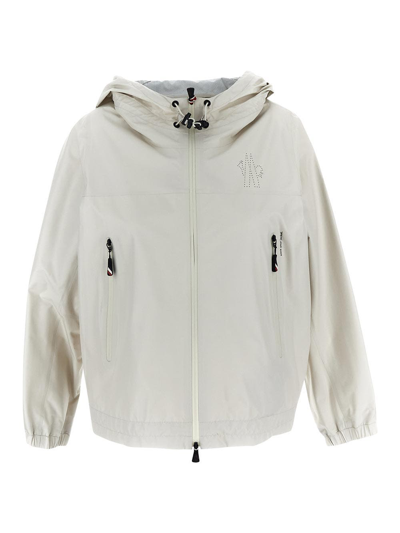 Moncler Logo Jacket In Ivory