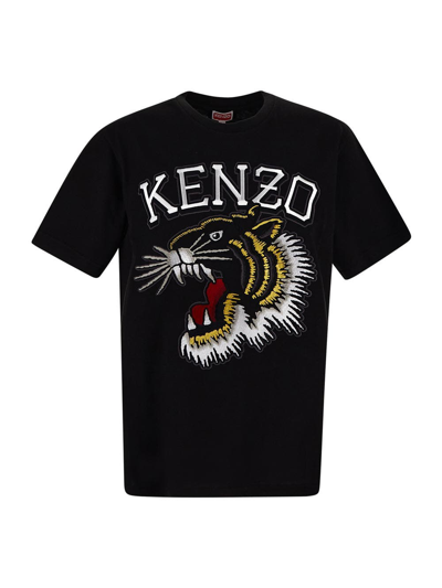 Kenzo Logo-print Cotton-jersey T-shirt In Black