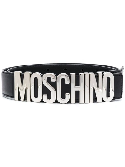 Moschino Belt With Application In Black