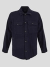 Apc Alessio Cotton Shirt Jacket In Blue
