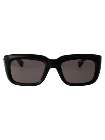Alexander Mcqueen Sunglasses In 001 Black Black Grey