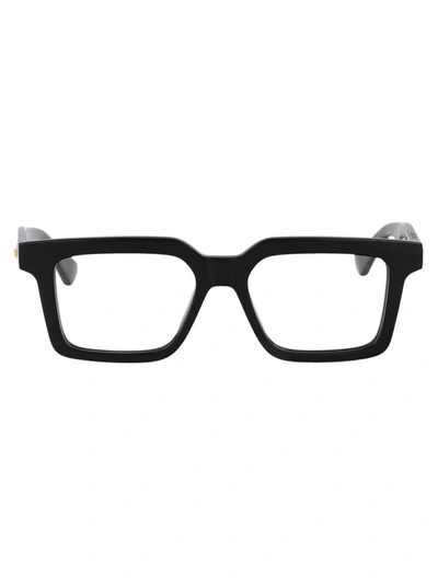 Bottega Veneta Bv1216o Glasses In 001 Black Black Transparent