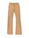 424 Stitched Straight Leg Pants With Front And Back Pockets In Beige