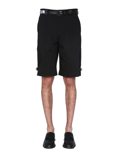 Alexander Mcqueen Regular Fit Bermuda In Black