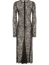 Dolce & Gabbana Elegant Black Semi-sheer Lace Midi Dress For Women In Black