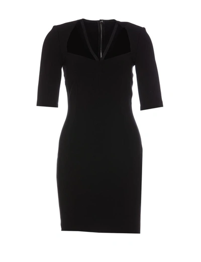 Dolce & Gabbana Short Sleeves Mini Dress In Black