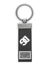 Dolce & Gabbana Logo-print Leather Keychain In Black