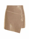 Andreädamo Andreādamo Sequin Knit Skirt In Gold