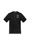 DR. HOPE DR. HOPE BLACK T-SHIRT WITH EMBROIDERED LOGO CLOTHING