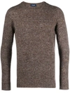 Drumohr Ribbed Knit Sweater In Braun