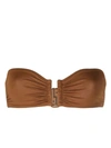 Eres Show Bandeau Bikini Top In Caramelo