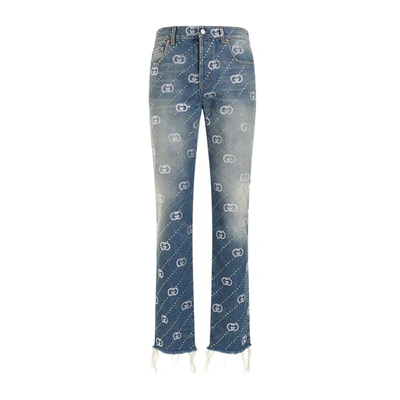 Givenchy Gucci Cotton Pants In Blue