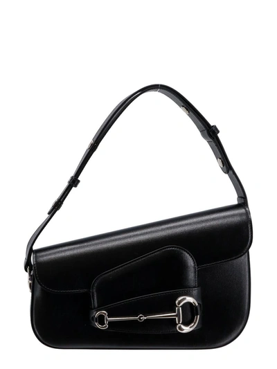 Gucci 1955 Horsebit Leather Shoulder Bag In Black