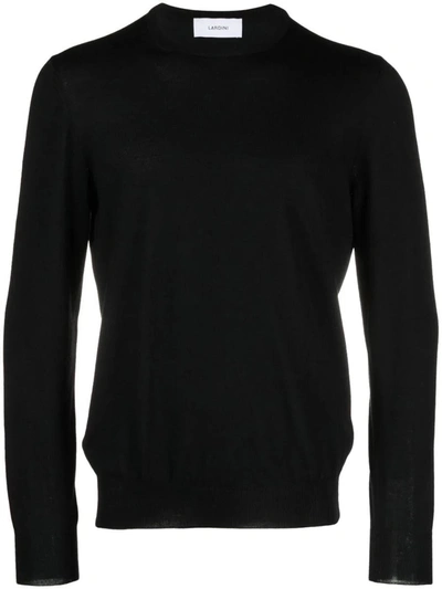 Lardini Crew Neck Sweater In Black