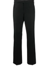 Lardini Pressed-crease Tapered-leg Trousers In Black