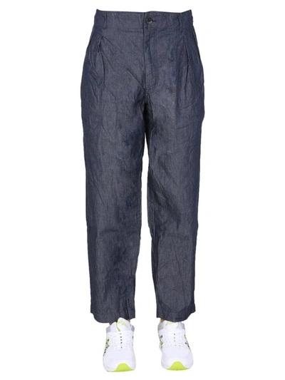 Comme Des Garçons Straight Fit Trousers In Blue