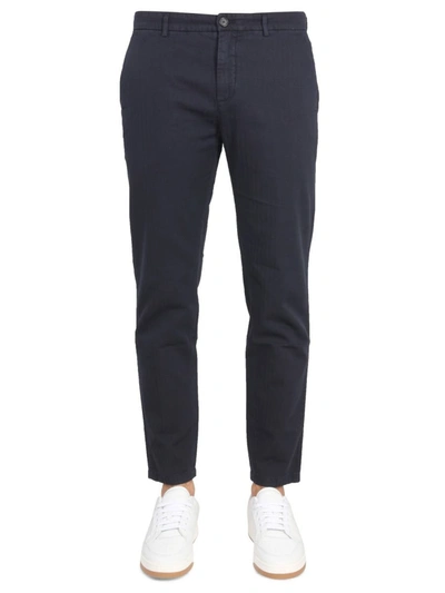 Department 5 Pants With Logo Patch In Blue