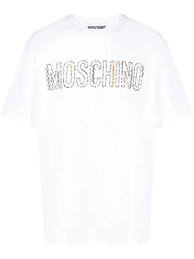 Moschino T-shirt With Embroidery In White