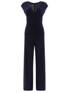 Norma Kamali V-neck Jumpsuit In Blue