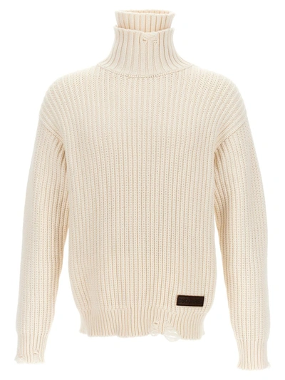 DSQUARED2 DSQUARED2 'BROKEN STITCH DOUBLE COLLAR' SWEATER