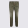 Dsquared2 Green Cotton Blend Jeans In Laurel Green