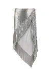 Rabanne Metallic Skirt With Chain Mail Detailing In Silver